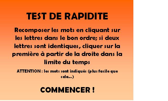 test de rapidite