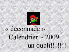 Calendrier 2009